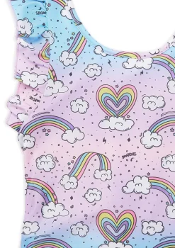 Boardies Apparel Rainbows Ruffles Swimsuit
