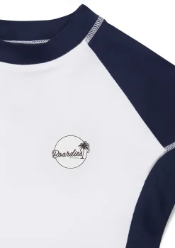 Boardies Apparel White And Navy Rash Guard